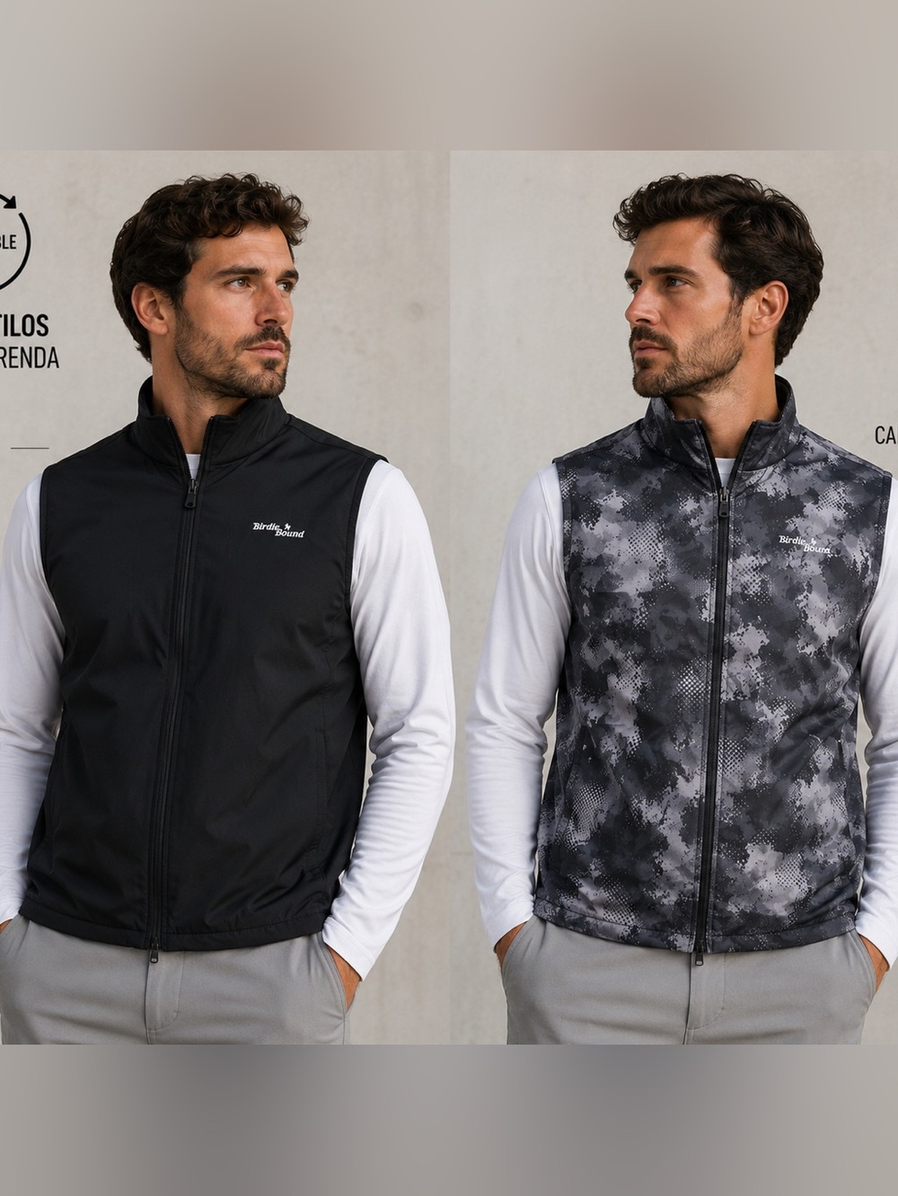 Birdie Bound Reversible Golf Vest Stretch Moisture Wicking NWT Men’s L
